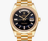 Rolex Day-Date 40 Presidential dial, Fluted Bezel, President bracelet, 2022 model Yellow gold Watch 228238-0004
