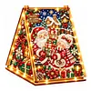DIY Wooden Diamond Painting Pearl Tent House with Lights, Holiday Tabletop Art Craft Kit with String Lights, Christmas Home Decor Gift
