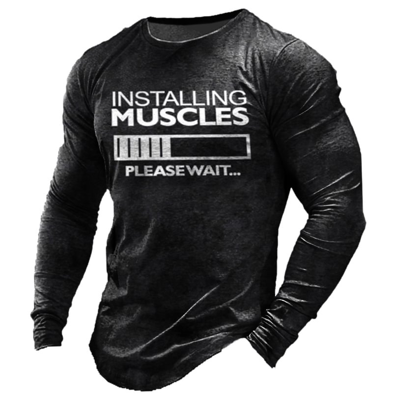 Men's Outdoor Tactical Letter Print Long-sleeved T-shirt-Compassnice®