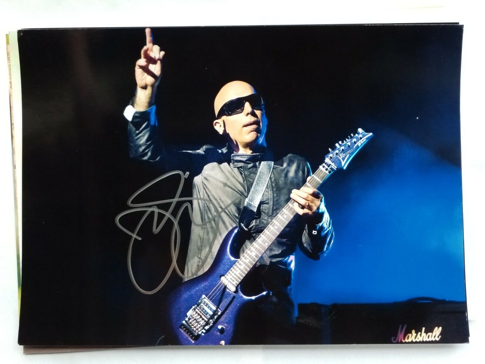 JOE SATRIANI Autographed Authentic Signed 11 3/4 × 8 1/4 Photo Poster painting