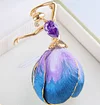 Ballet Girl Handmade Intangible Heritage Velvet Flower Brooch
