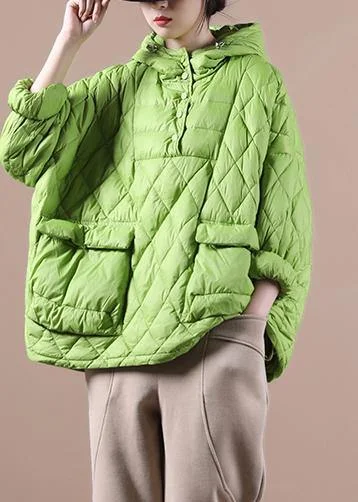 Winter Clothes Green New Women Loose Large Size Cotton Coat