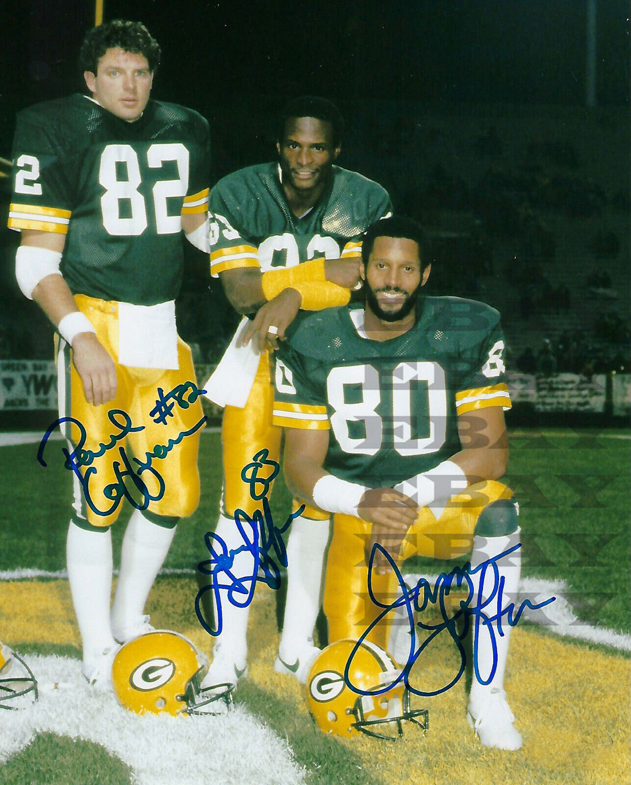 PACKERS James Lofton John Jefferson Paul C Signed 8x10 autographed Photo Poster painting Reprint