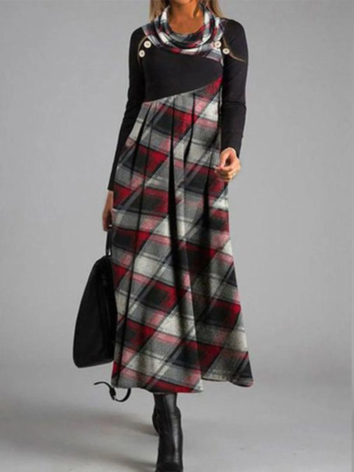 Long Sleeve Vintage Knitting Dress
