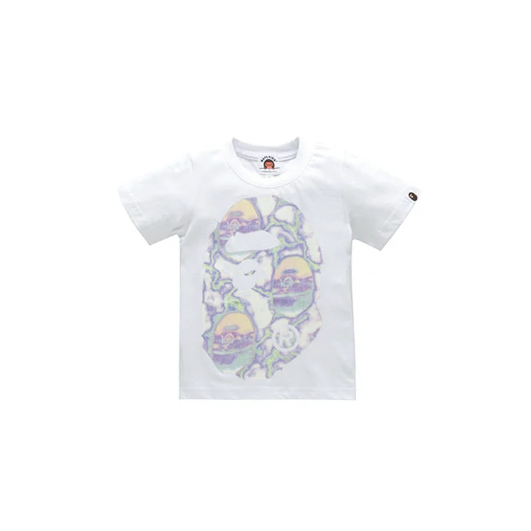 A Ape Print for Kids T Shirt Short Sleeve Magic Lightning Children T-shirt