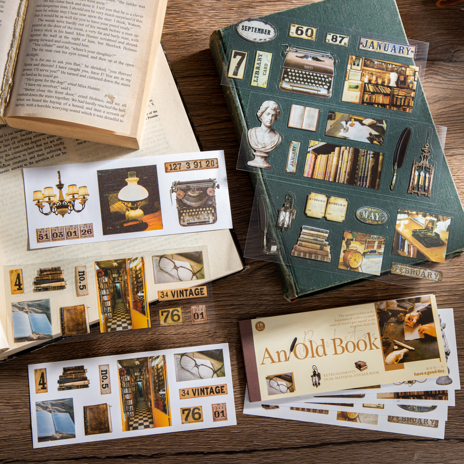 스티커북 - 오래된 책 시리즈 빈티지 라이프