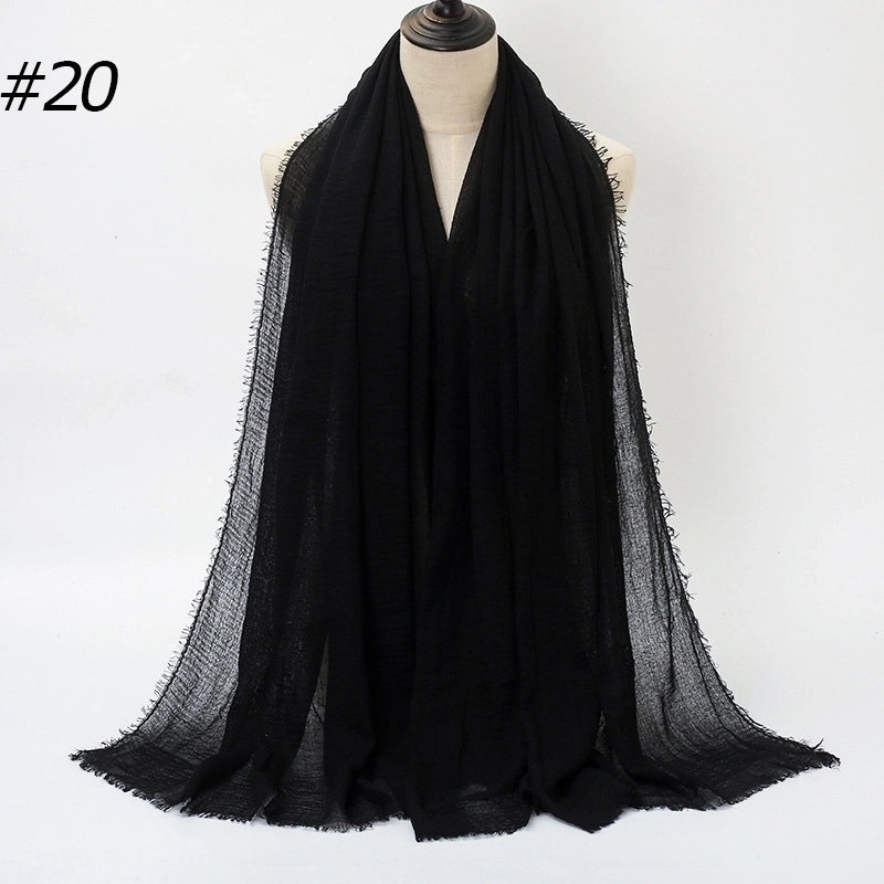 20 Pieces Fashion Solid Color Cotton Pashmina Scarves