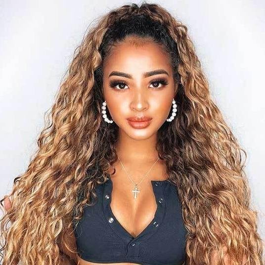 US Mall Lifes® | Brazilian Virgin Hair Long Curly Wavy Wigs US Mall Lifes