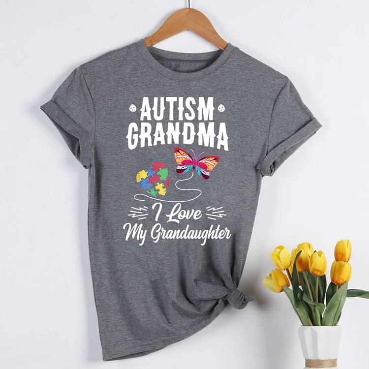 Autism awareness grandma i love my granddaughter t shirt tee-Annaletters