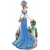 Diamond Painting-DIY Full Round Drill Blue Dress Lady (30*60cm)