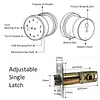 Smart Lock Knob, Smart Fingerprint Door Lock, Door Knob with App Smart Lock for Bedroom Door, Keyless Entry, Emergency Charging, Biometric Lock Great for Room, Garage, Office, Apartment