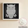 DIY Pearl Painting Owl for Home Wall Decor(25x25cm)
