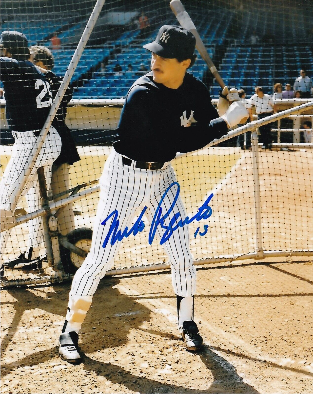 MIKE PAGLIARULO NEW YORK YANKEES ACTION SIGNED 8x10