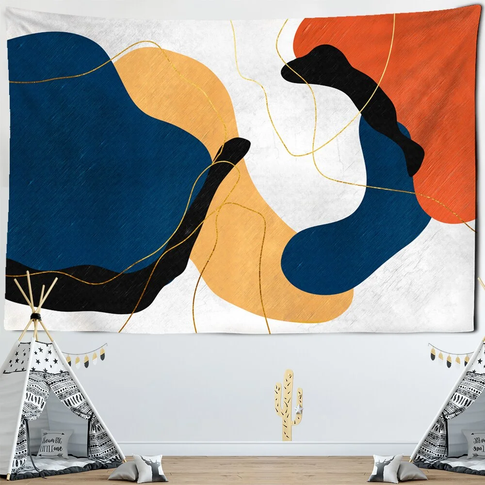 Psychedelic Hippie Print Tapestry Living Decoration House Tapestry India Macrame Wall Hanging Home Art bohemian Decor Fireplace