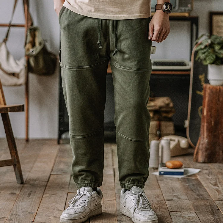 Retro Heavy Cotton Pocket Washed Casual Sports Pants
