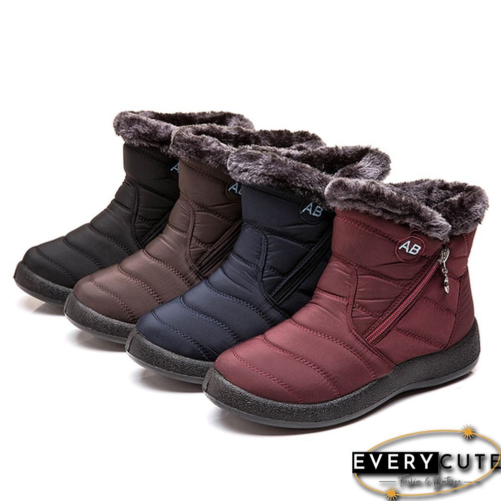 Women's Warm Waterproof Snow Boots Winter Non-slip Short Boots