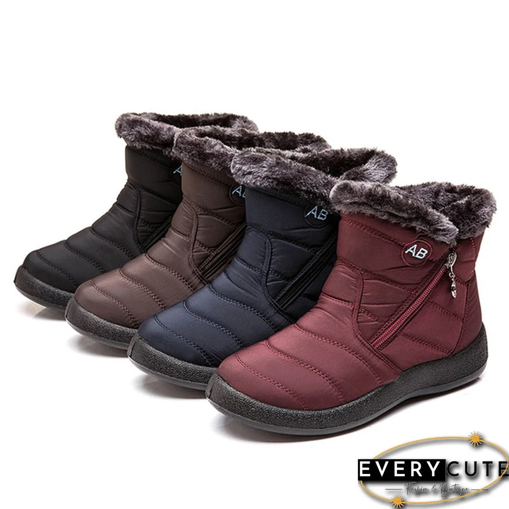 Women's Warm Waterproof Snow Boots Winter Non-slip Short Boots