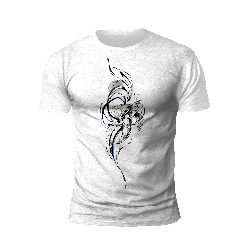 Ink Turtle: The Flowing Grace of the Sea T-shirt