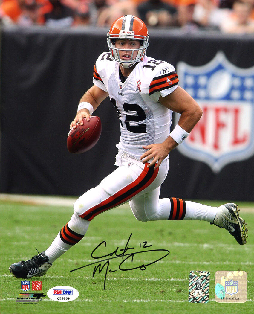 Colt McCoy SIGNED 8x10 Photo Poster painting Cleveland Browns #12 PSA/DNA AUTOGRAPHED