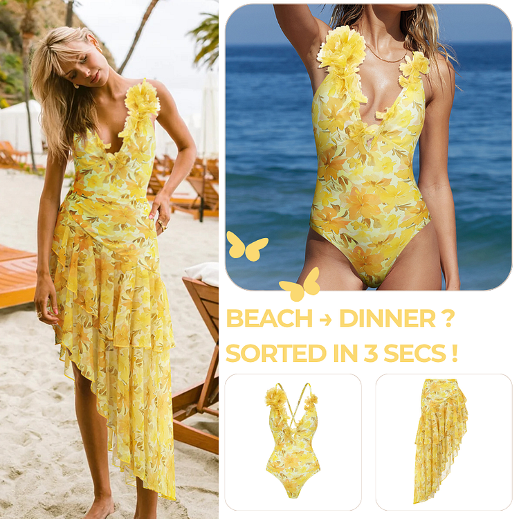 【試着のみ】FLOW FLOWER EMBROIDERY ONE PIECE Flower long onepiece(White) | K