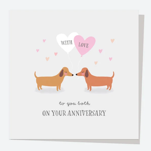 Anniversary Card Characters Dogs Postcards