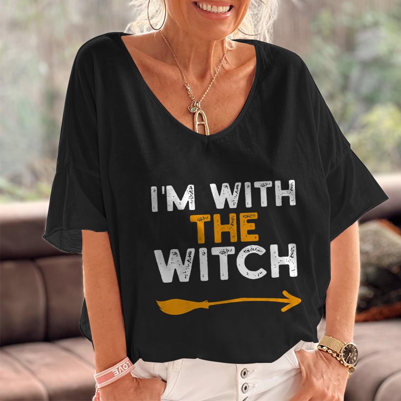 I'm With The Witch Printed T-shirt