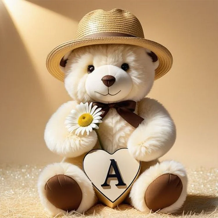 Bear Alphabet - Full Round Drill Diamond Painting - 40*40CM(Canvas)