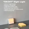 Switch Light Button Night Light USB Rechargeable Atmosphere Light Stepless Dimming Desktop Eye Protection Desk Lamp Magnetic Bedroom Bedside Timer Lamp