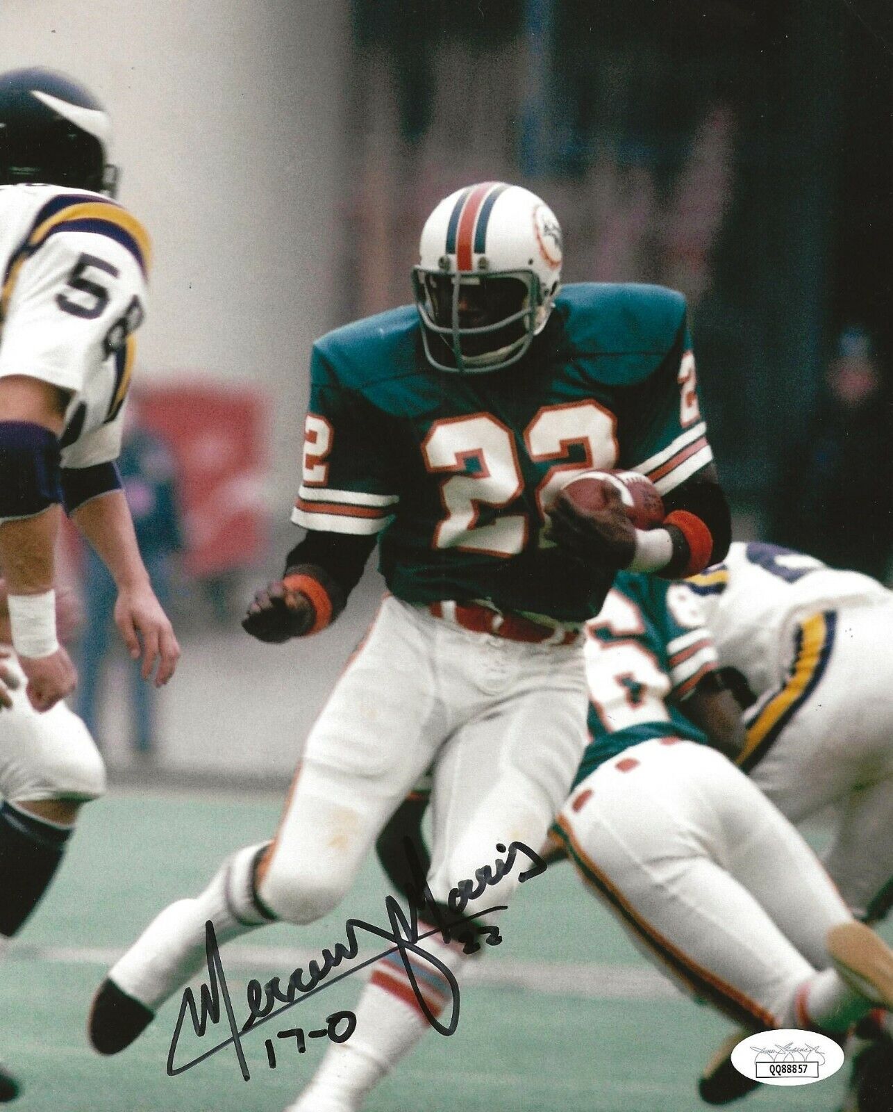 Mercury Morris signed Miami Dolphins 8x10 Photo Poster painting autographed 7 JSA