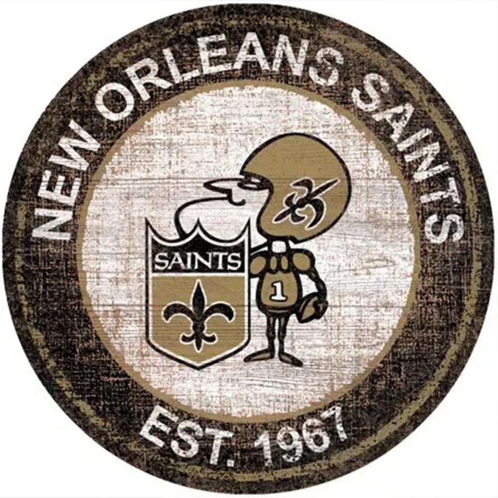 New Orleans Saints Football Team 30*30CM(Canvas) Full Round Drill Diamond Painting gbfke