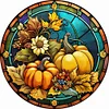 Diamond Painting -DIY Round Drill Stained Glass Pumpkin