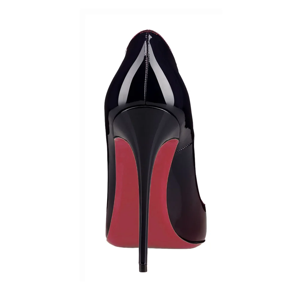 Red Bottom Gradient High Heels Fashion Pumps Gradient Patent Shoes-MERUMOTE
