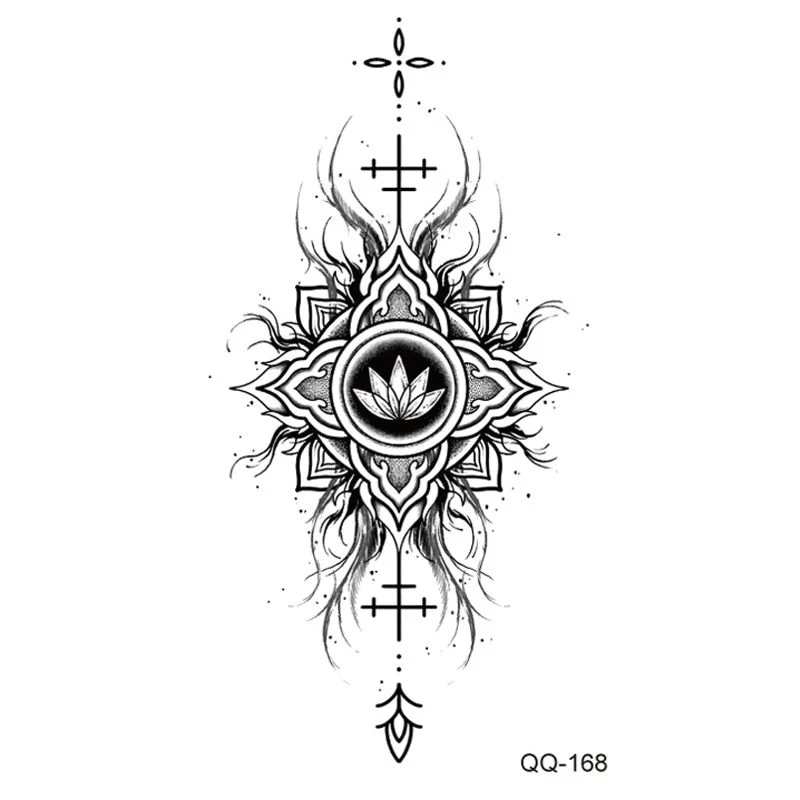 Tattoo Sticker Clock Skull Temporary Sleeve Tattoo Waterproof Sexy Body Art Fashion