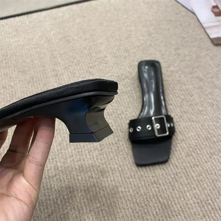 Wongn Wongn Summer New Fashion Belt Buckle One Word Type Outside Wear With Cool Drag Shaped With Slippers Female