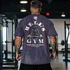 Retro Hell Gym Flame Skull Graphics Washed T-shirt by Inlyline