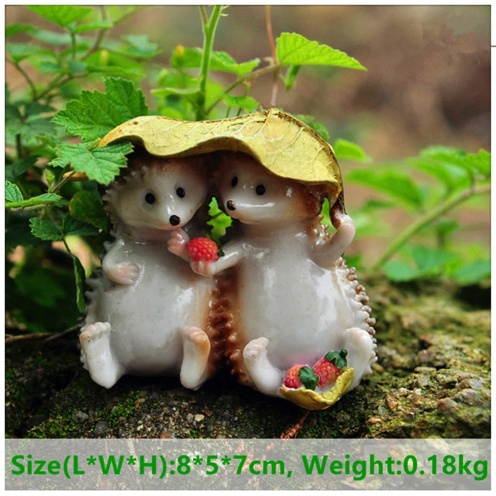 Everyday Collection Mini Fairy Garden Decoration Hedgehog Animal Figurine Ornament Tabletop Balcony Home Decor