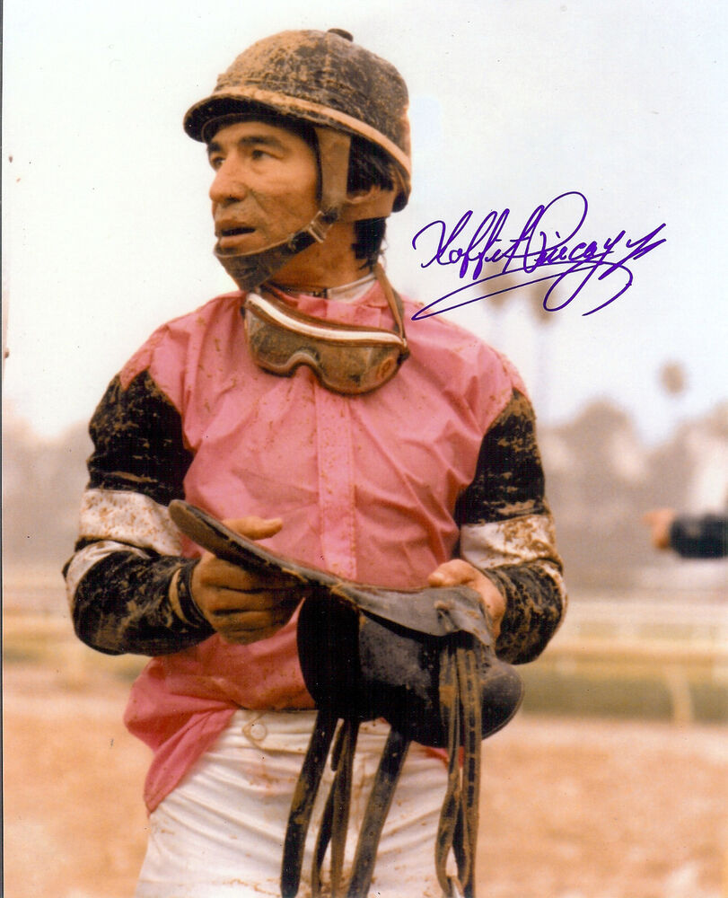 Jockey Laffit Pincay Jr.  autographed 8x10  pose Photo Poster painting Jockey for SHAM **