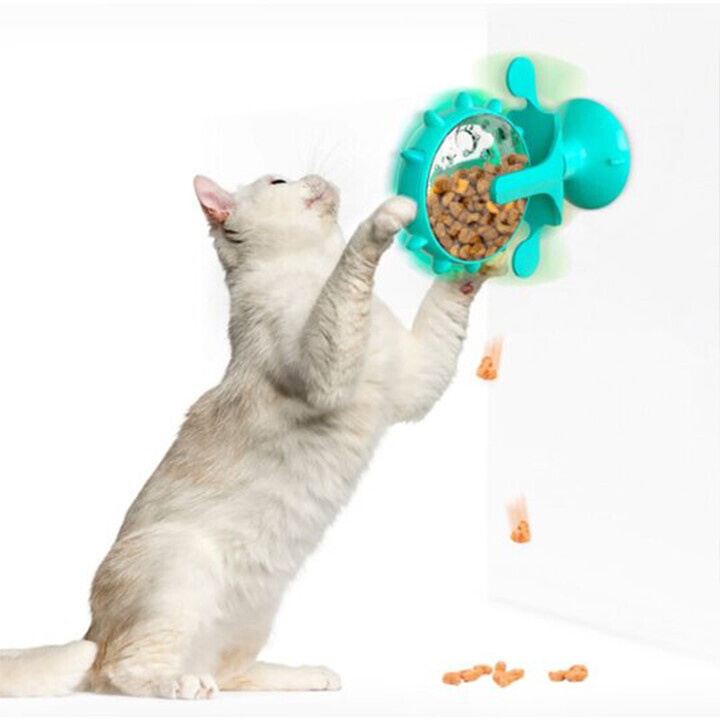 Interactive Cat Treat Puzzle Toy - Pets Food Slow Leak Dispenser