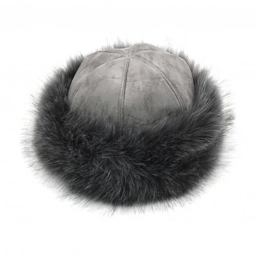 Thicken Warm Russian Winter Ski Hat Men Women Winter Faux Fur Suede Fluffy Beanie Fashion Ear Protector Snow Cap