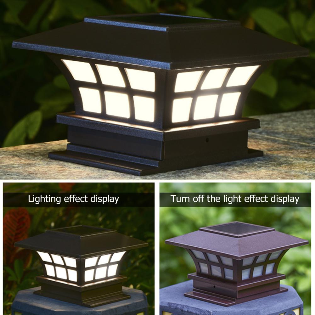 

Solar Post Cap Waterproof Post Lantern treet Deck Porch, 501 Original