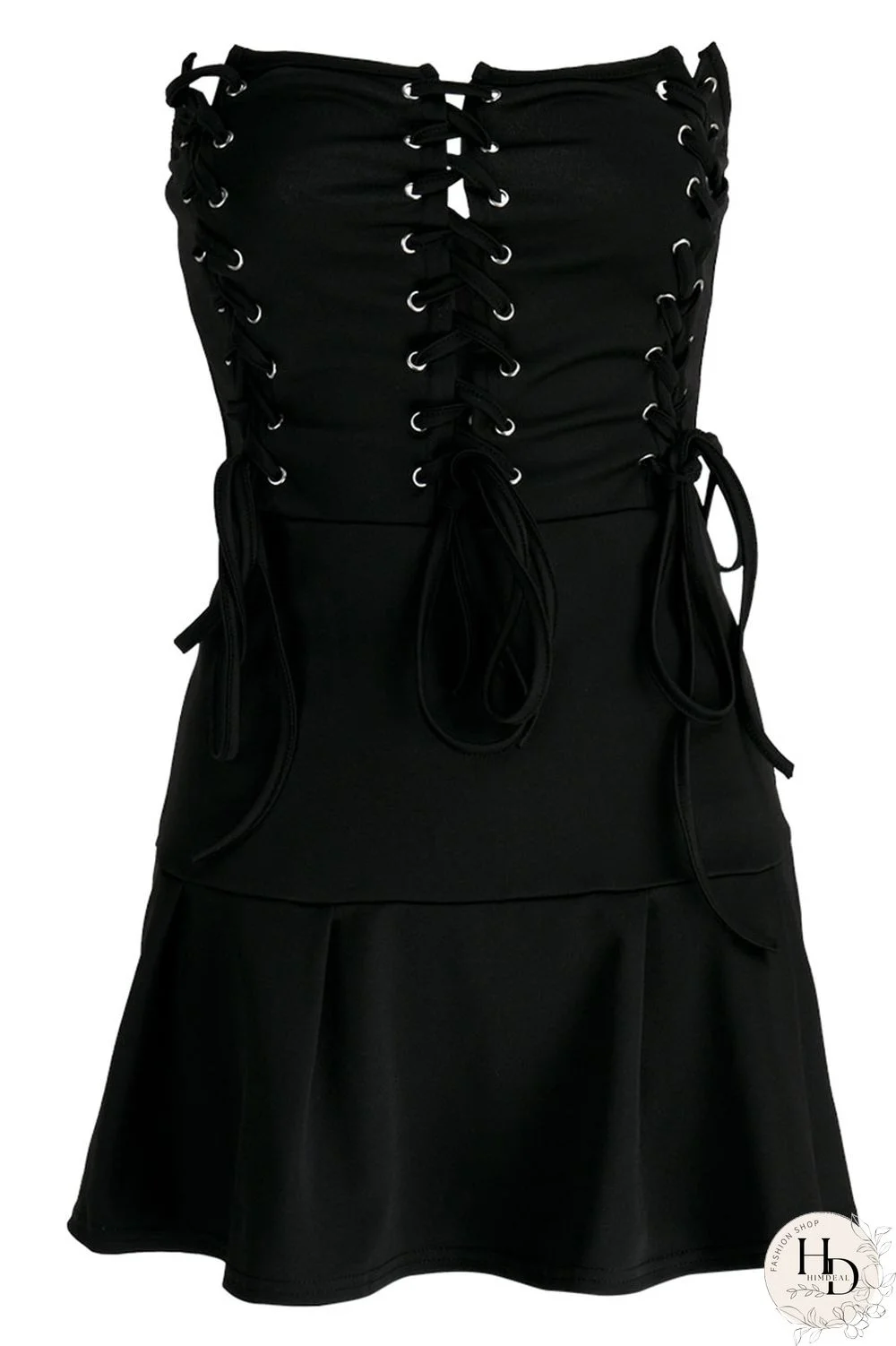 White Fashion Sexy Solid Backless Strap Design Strapless Sleeveless Dress Dresses