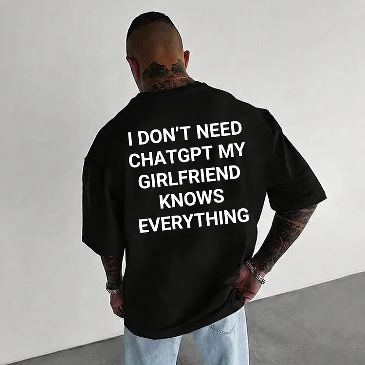 Unisex Fashionable Fun Text Print Crew Neck Pullover Txu