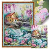 Swan Scenery-11CT Stamped Cross Stitch 40*60cm/15.75*23.62in tapestrymarket