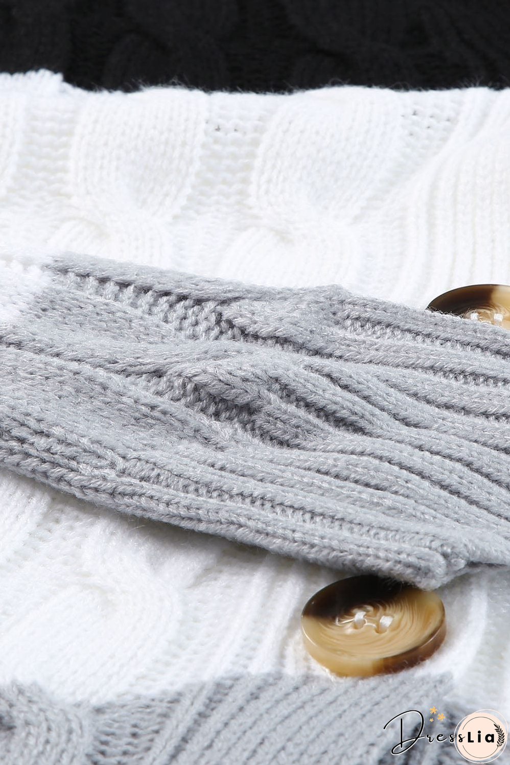 Cozy Cable Knit Button-Front Long Sleeve Cardigan