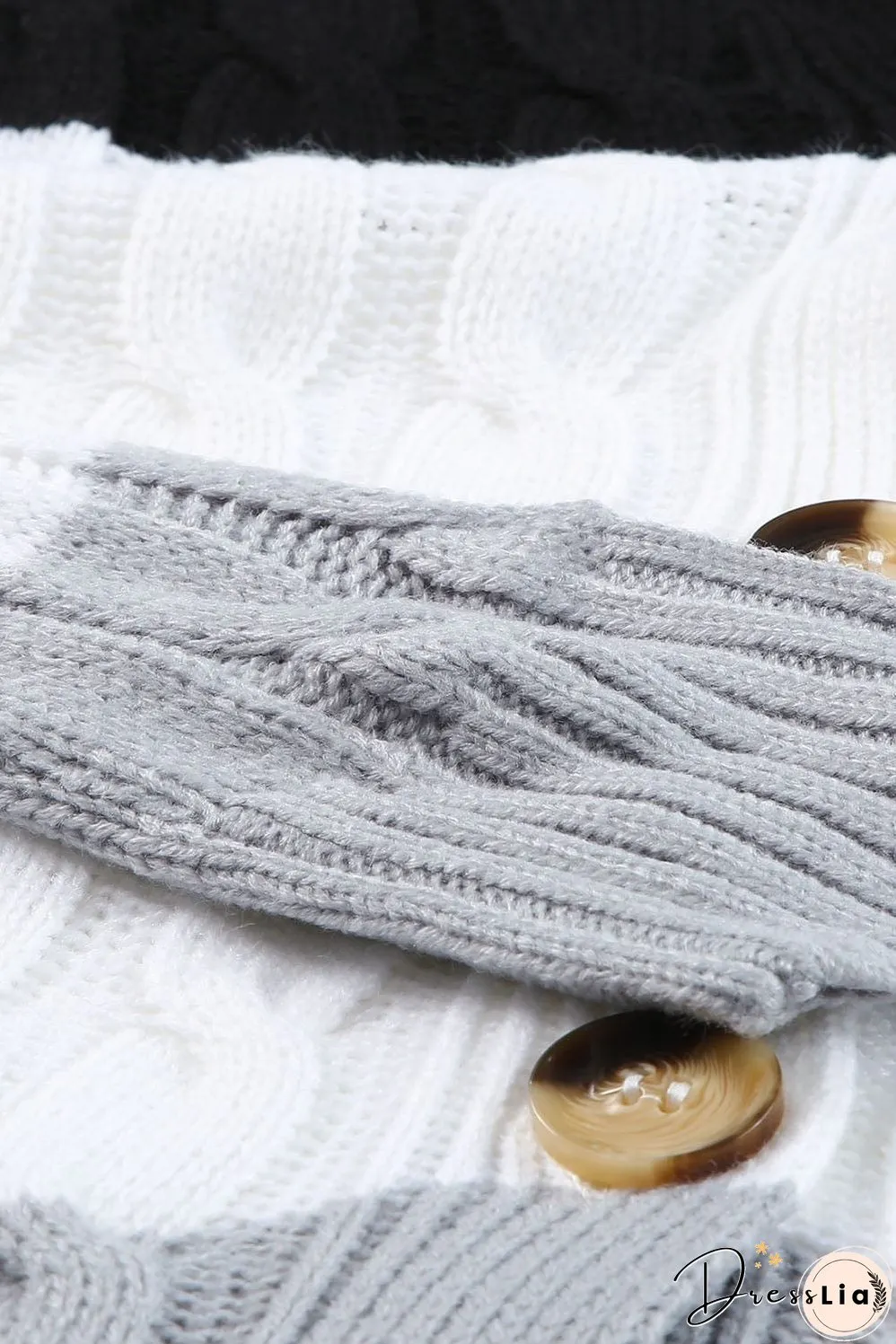 Cozy Cable Knit Button-Front Long Sleeve Cardigan