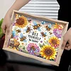 Plateau de service fleur d’abeille en bois-vaisselle bricolage