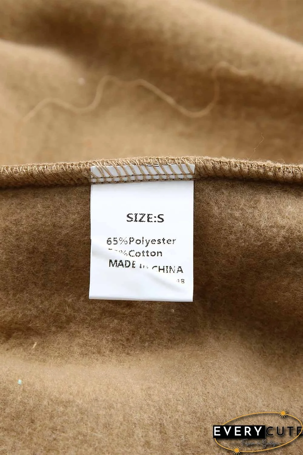 Khaki Leopard Bishop Sleeve Hooded Sweatshirt