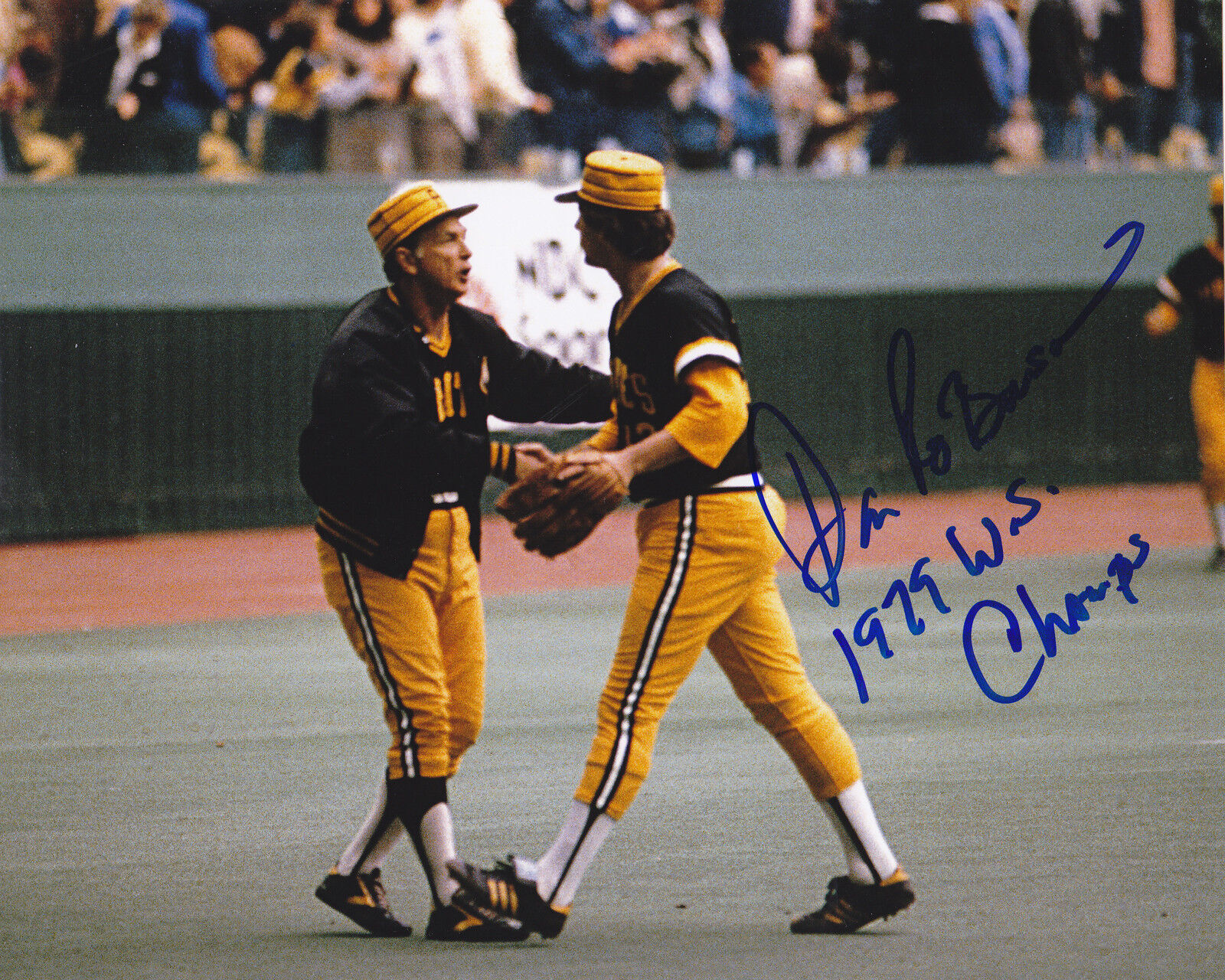 DON ROBINSON PITTSBURGH PIRATES 1979 WS CHAMPS ACTION SIGNED 8x10