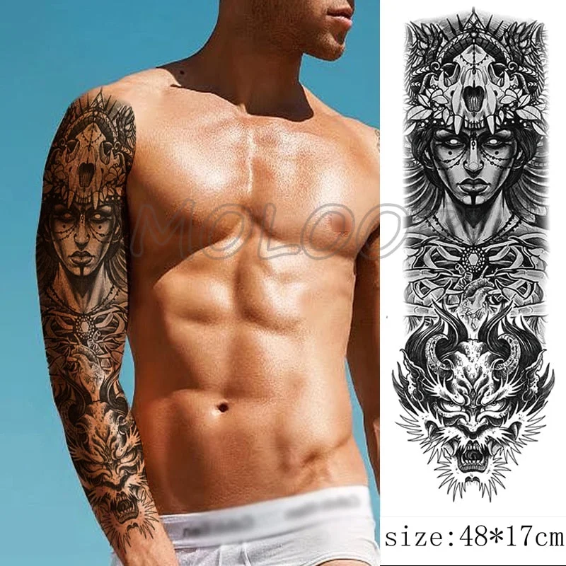 Waterproof Temporary Tattoo Sticker Jesus Virgin sister Peace Pigeon bird flower Full Arm Tatoo Flash Fake Tatto for Men Women