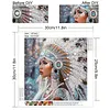 Native American Girl Partial Drill Diamond Painting Kit 30x30cm Special Shaped Rhinestones DIY Craft for Adults Beginners Home Decor